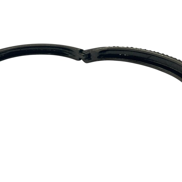 **Retro Black Gray Rhinestone Clamper Bracelet - Picture 9 of 10